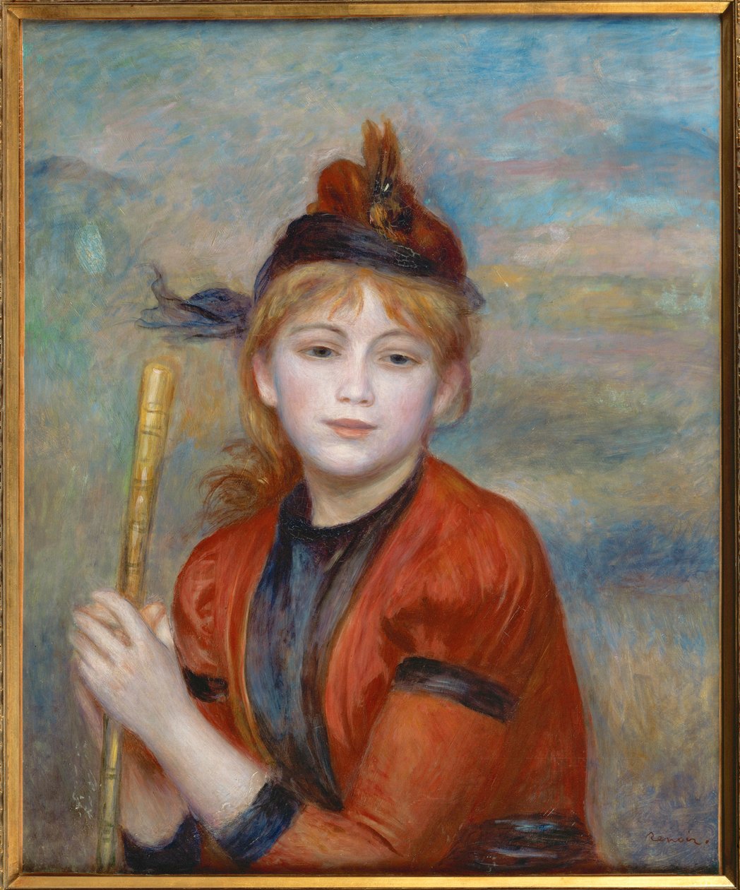 De excursionist (olieverf op doek) door Pierre Auguste Renoir