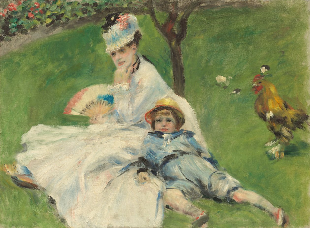 Madame Monet en haar zoon door Pierre-Auguste Renoir