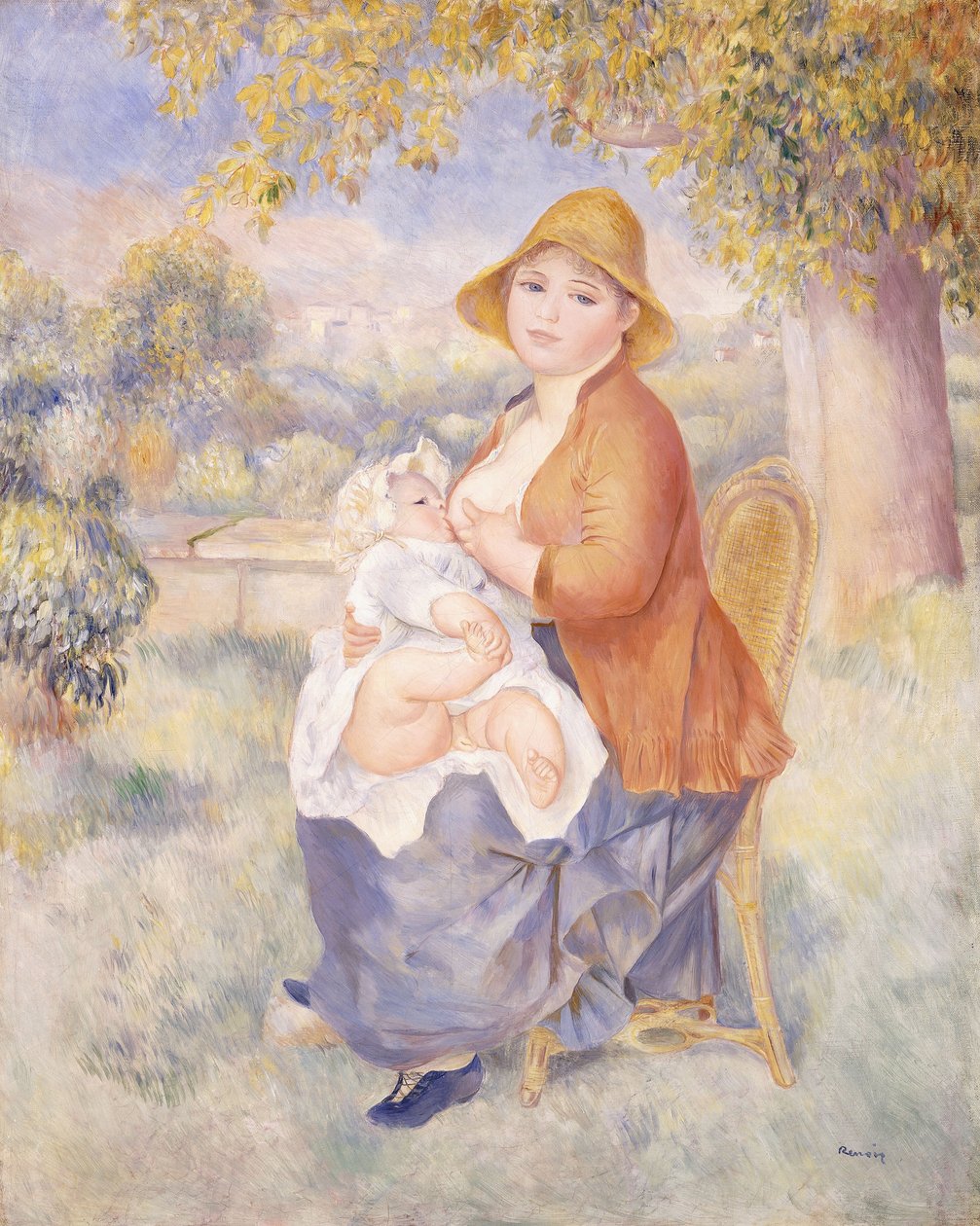 Moeder en Kind, Moederschap, 1886 door Pierre Auguste Renoir
