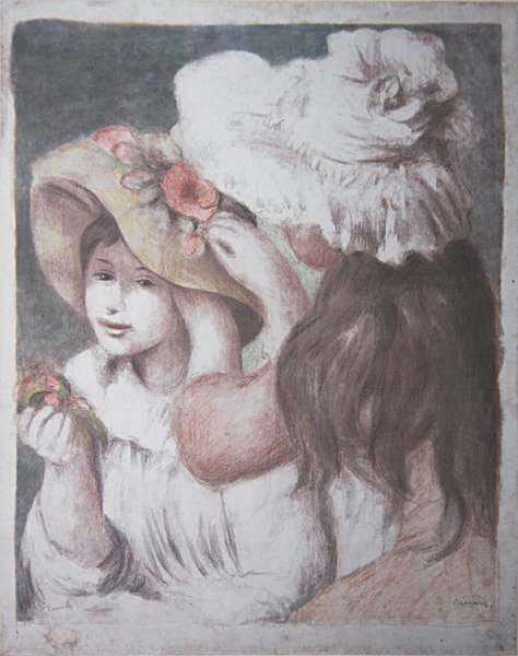De hoed vastpinnen door Pierre-Auguste Renoir