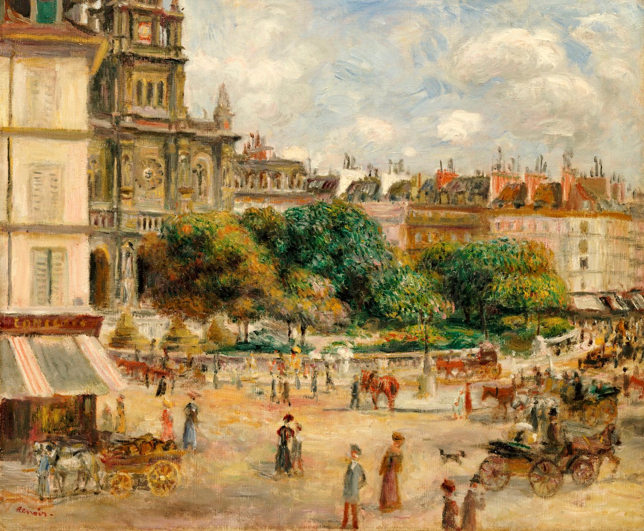 Place de la Trinite door Pierre-Auguste Renoir