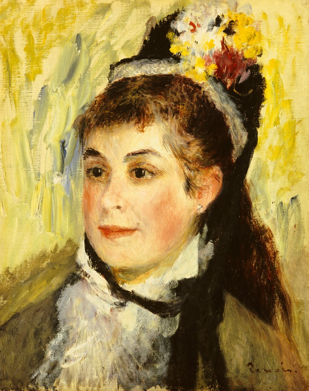 Portret van Madame Edmond Renoir, 1876 door Pierre-Auguste Renoir