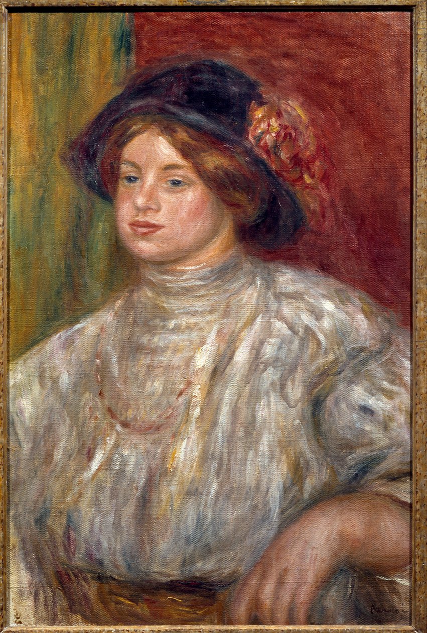 Portret van Gabrielle met de hoed, c.1915 door Pierre Auguste Renoir