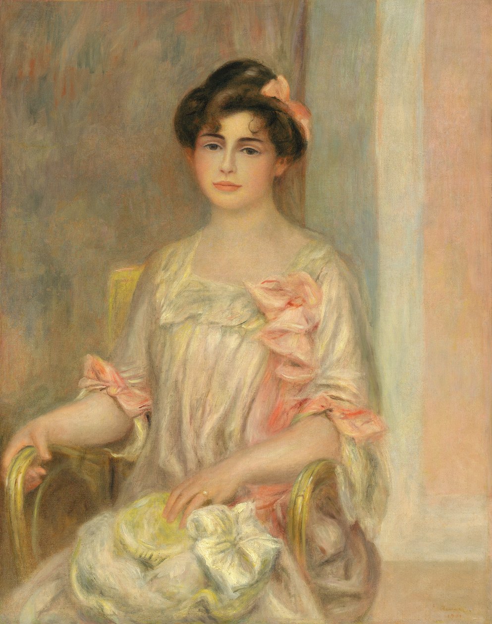 Portret van Madame Josse Bernheim-Dauberville (geboren Mathilde Adler) door Pierre Auguste Renoir