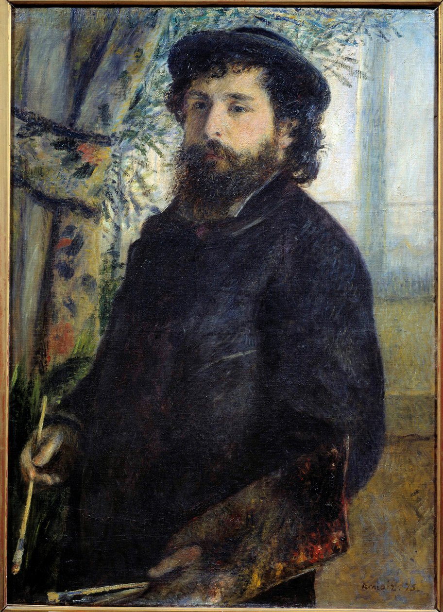 Portret van de schilder Claude Monet (1840-1926) door Pierre Auguste Renoir