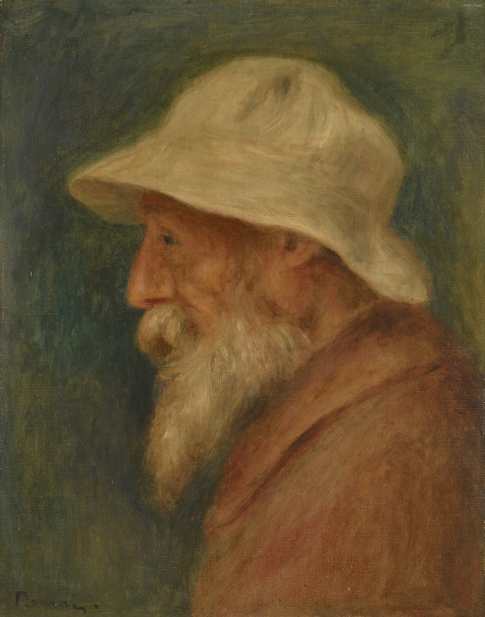 Zelfportret met witte hoed door Pierre-Auguste Renoir