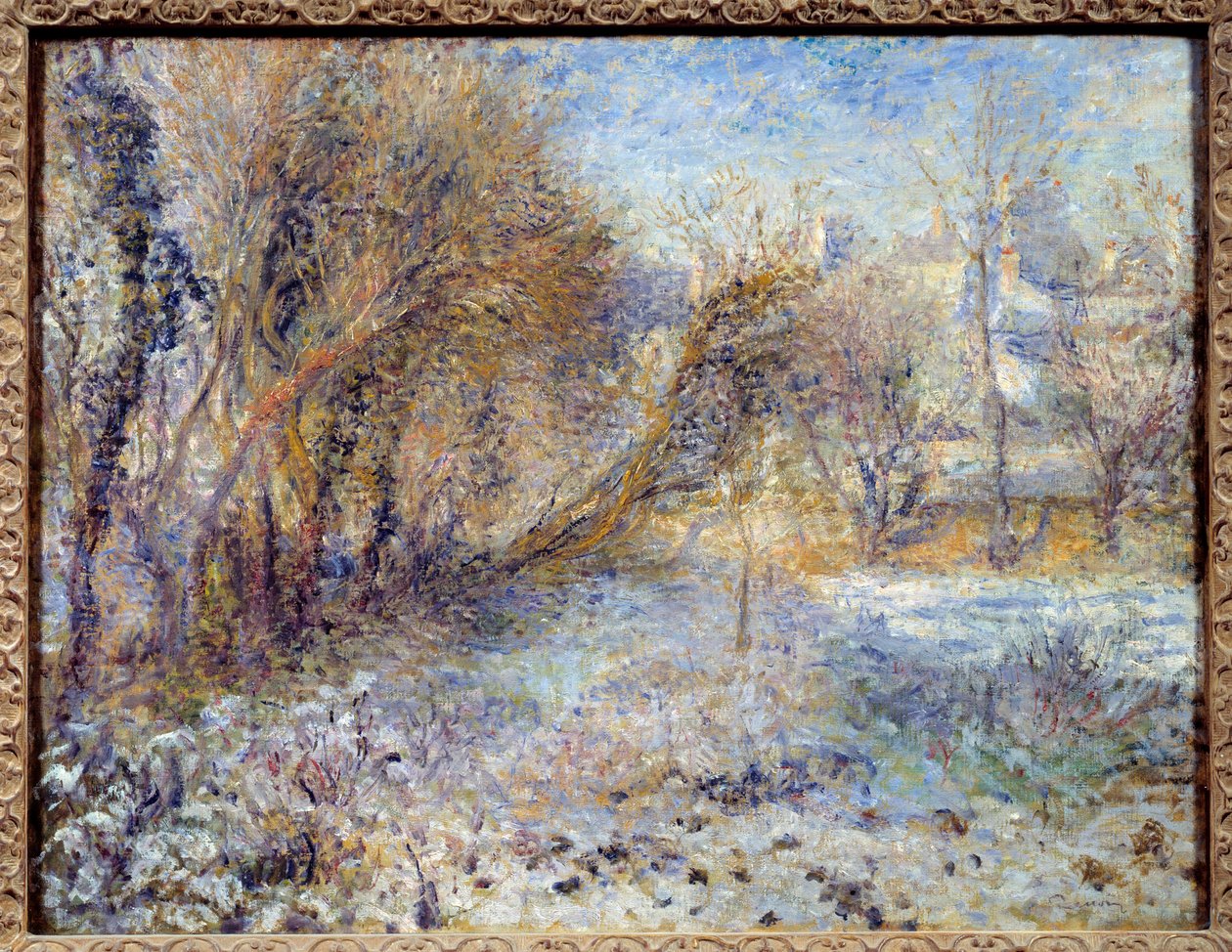 Sneeuwlandschap door Pierre Auguste Renoir