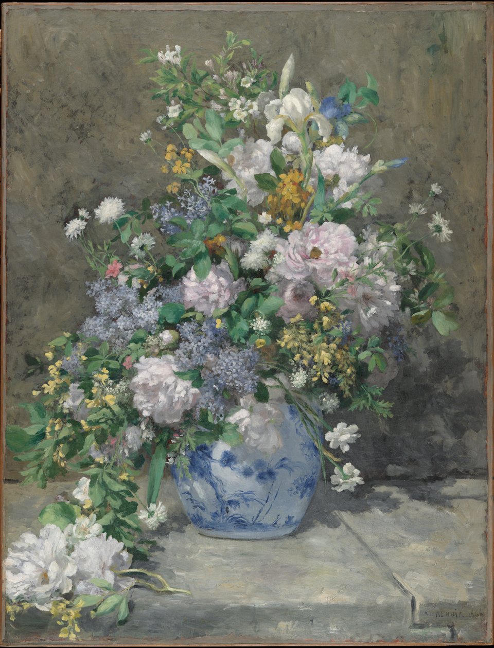 Lenteboeket, 1866 door Pierre Auguste Renoir
