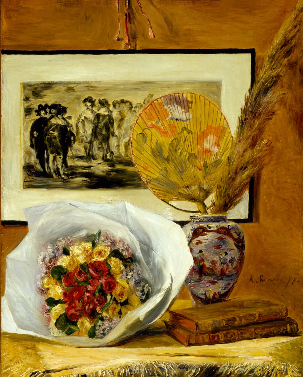 Stilleven met boeket door Pierre-Auguste Renoir