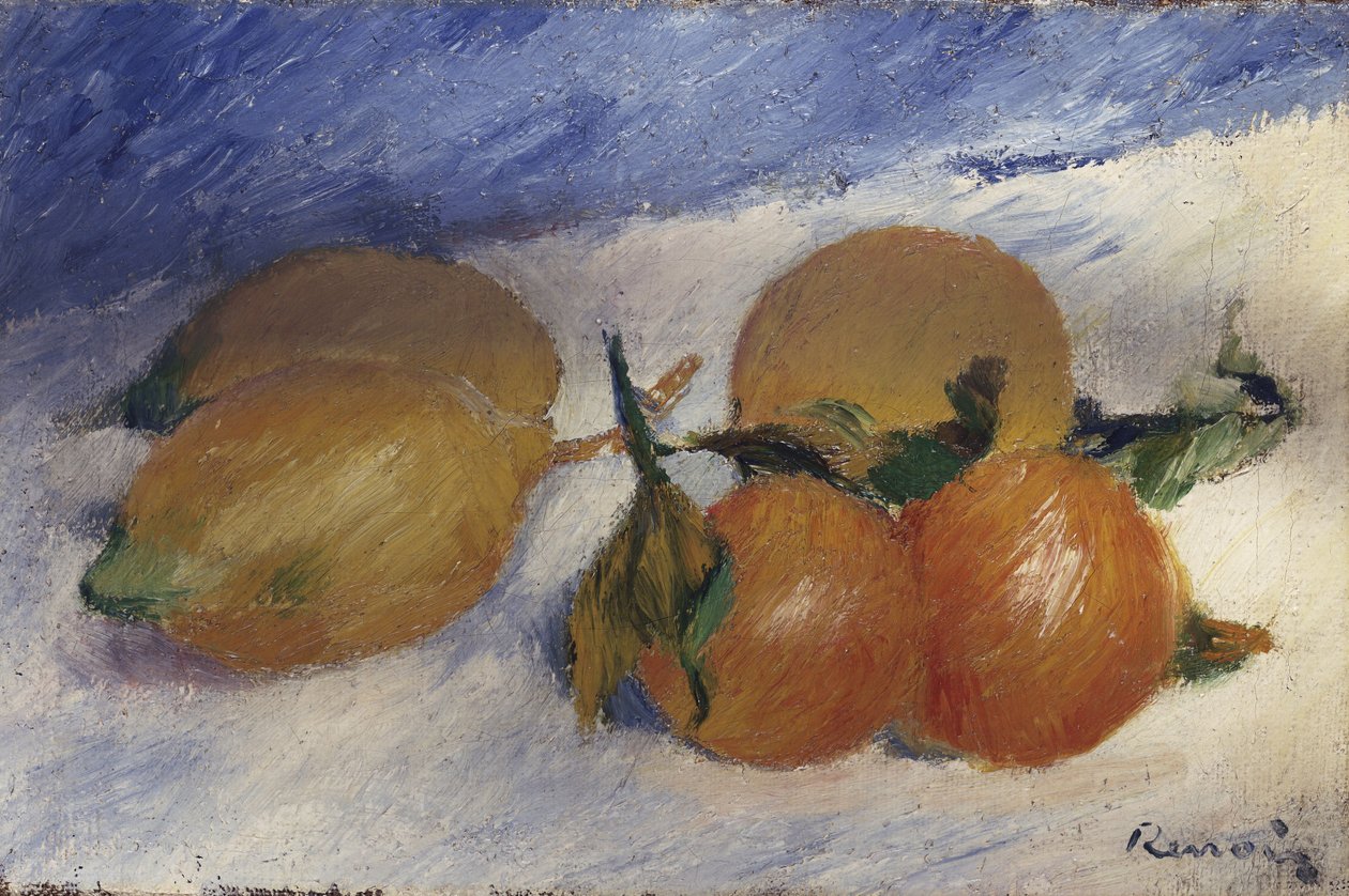 Stilleven met citroenen en sinaasappels, 1881 door Pierre Auguste Renoir