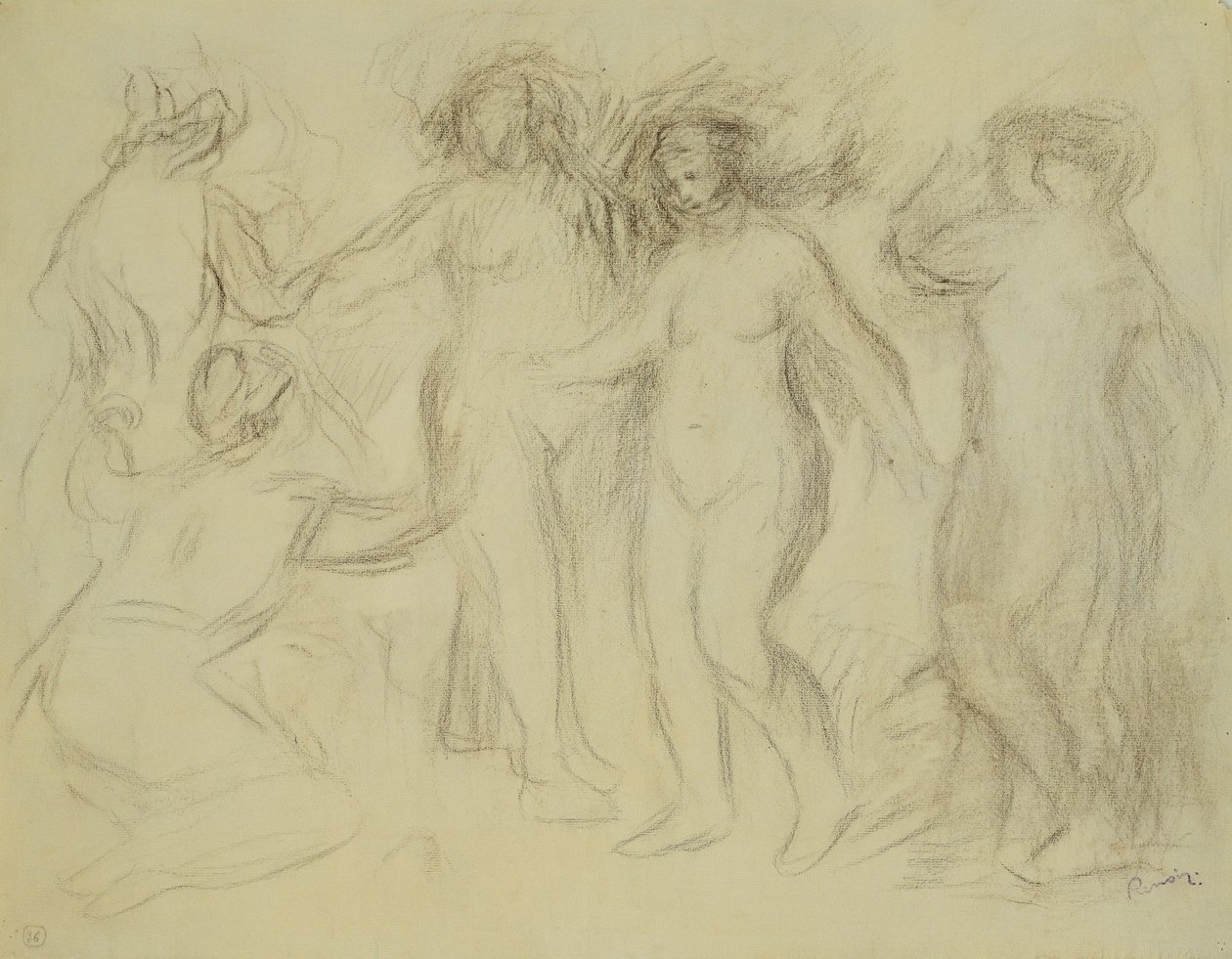 Studie voor het Oordeel van Paris door Pierre Auguste Renoir