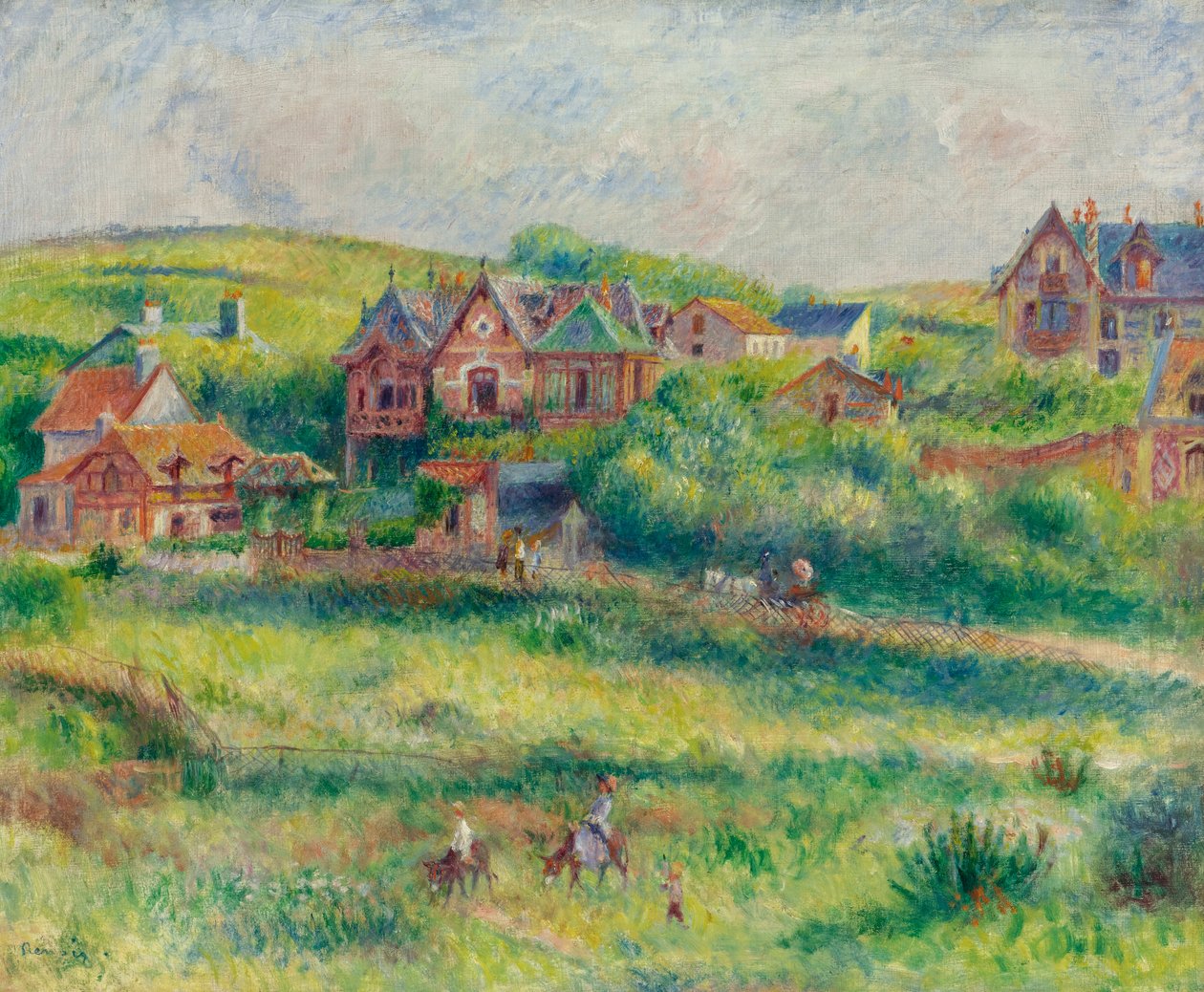 Het huis van Blanche Pierson, Pourville door Pierre Auguste Renoir