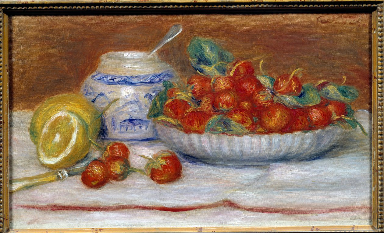 De Aardbeien door Pierre Auguste Renoir