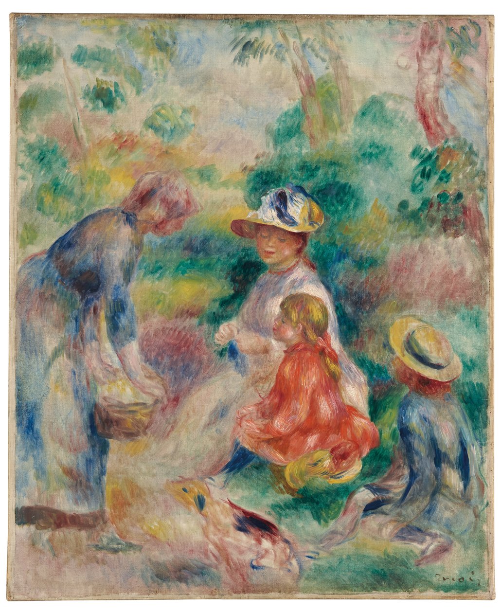 De appelsverkoper, 1890 door Pierre Auguste Renoir