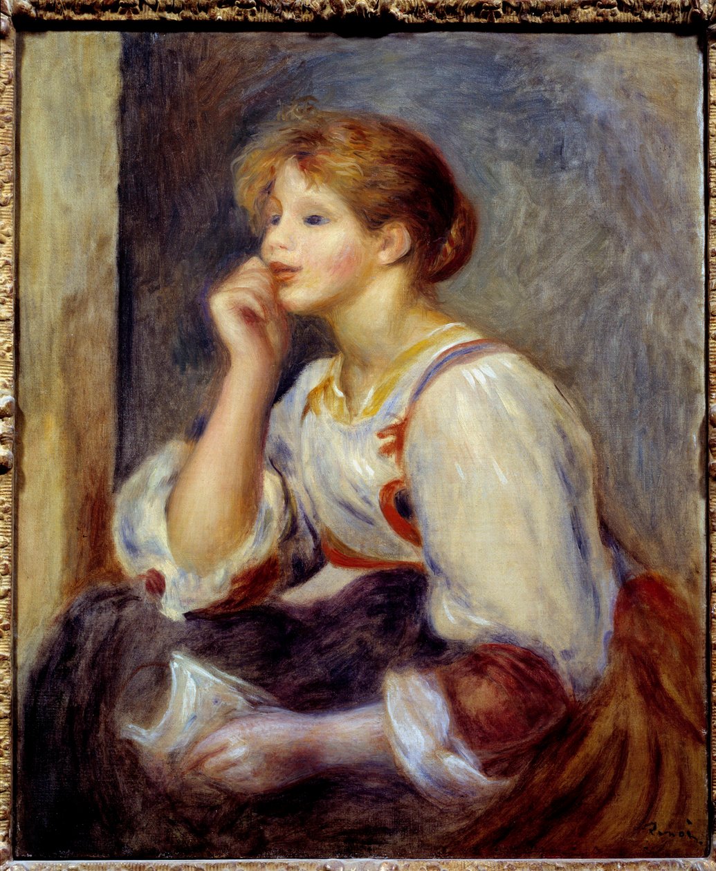 De vrouw heeft de brief door Pierre Auguste Renoir