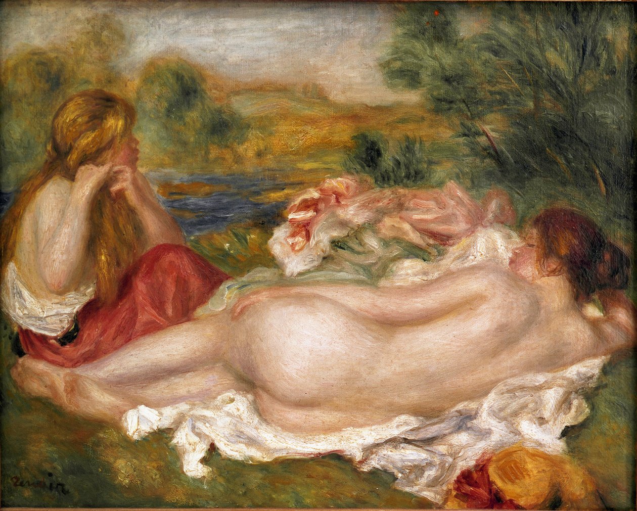 Twee baders door Pierre-Auguste Renoir