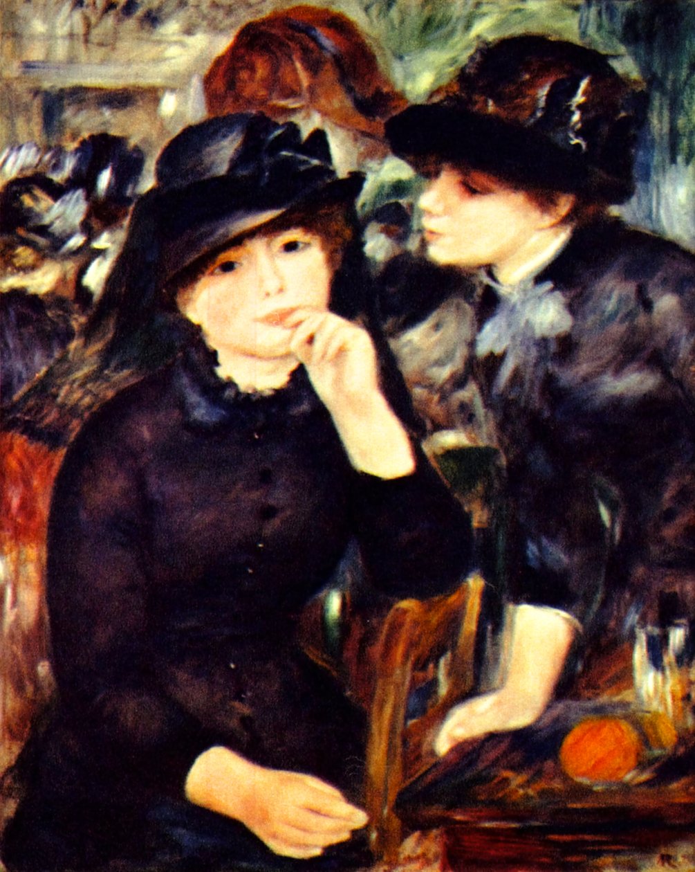 Twee meisjes in het zwart door Pierre Auguste Renoir