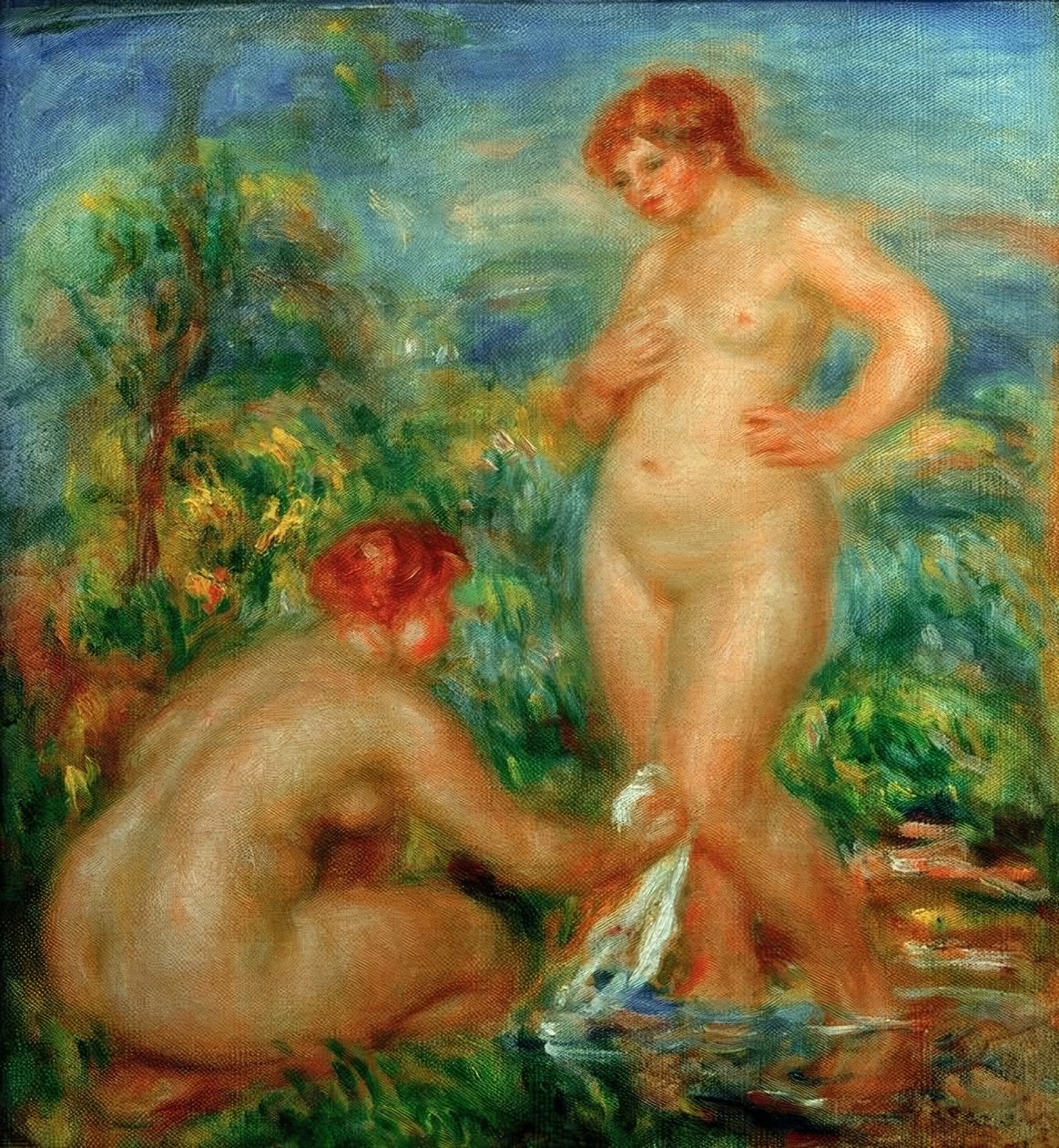 Twee badenden door Pierre-Auguste Renoir