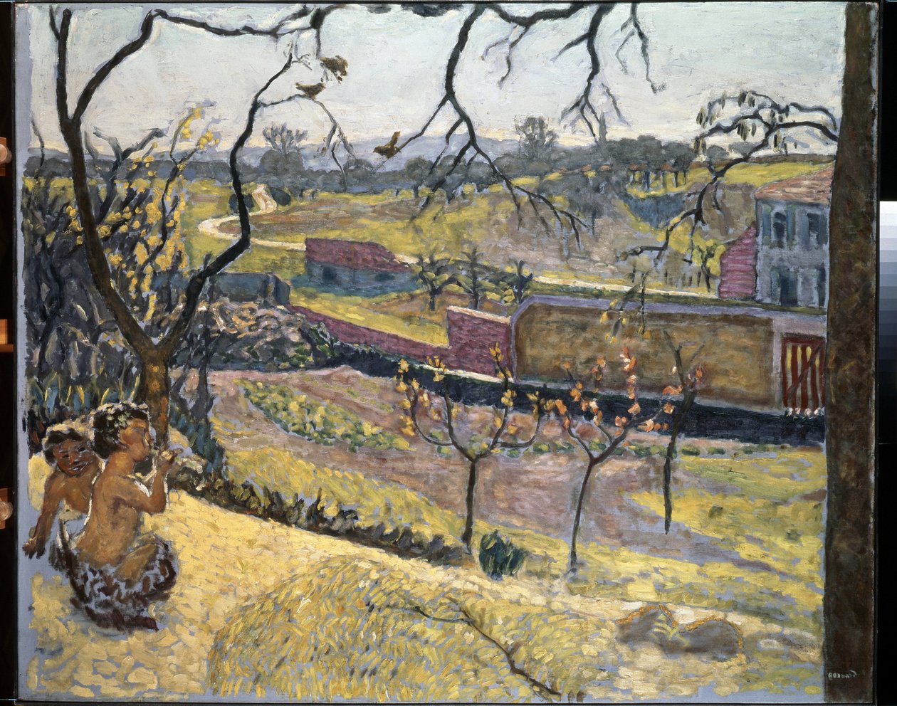 Begin van de lente. Kleine faunen door Pierre Bonnard