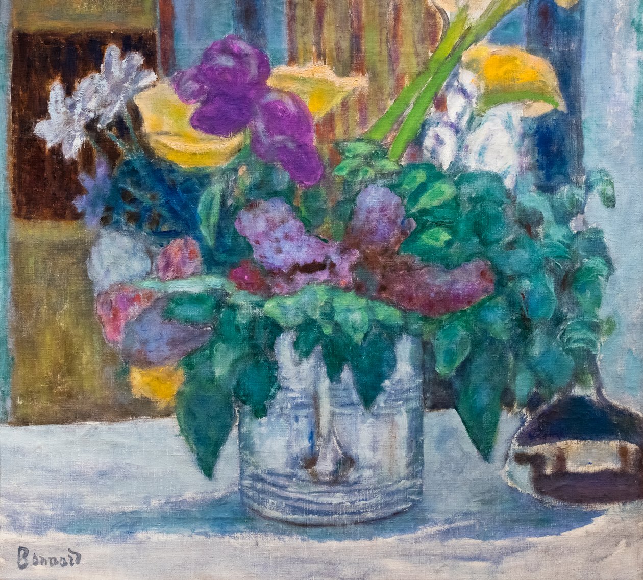 Iris en sering door Pierre Bonnard