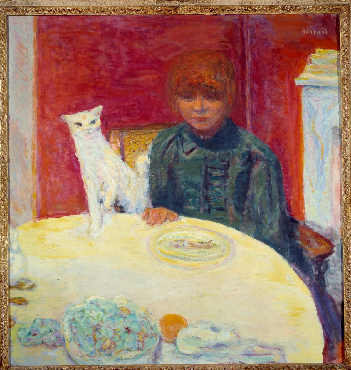 De vrouw met de kat of de kat die vraagt door Pierre Bonnard