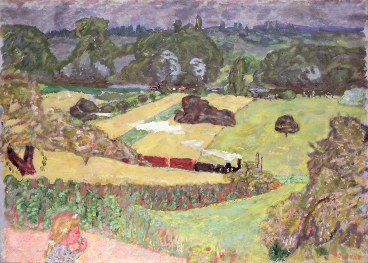Landschap met goederentrein, 1909 door Pierre Bonnard