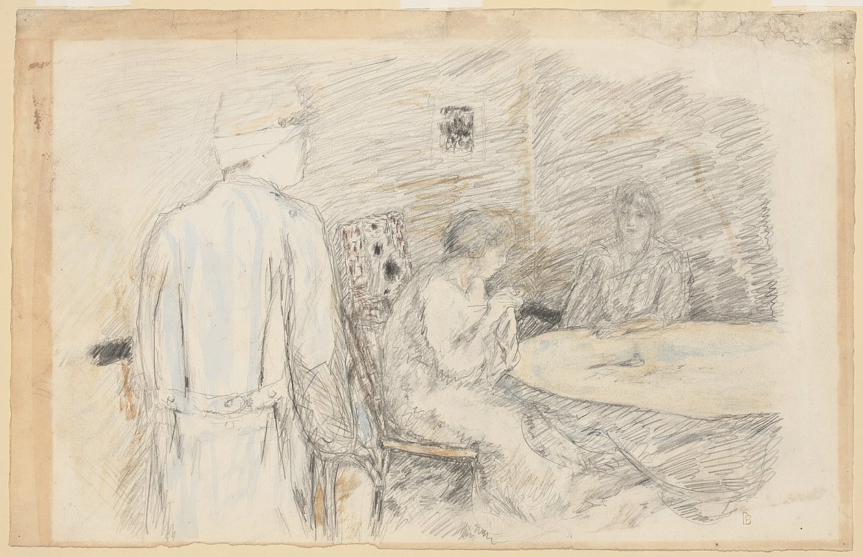 De verlofganger (de gewonde in zijn familie) door Pierre Bonnard