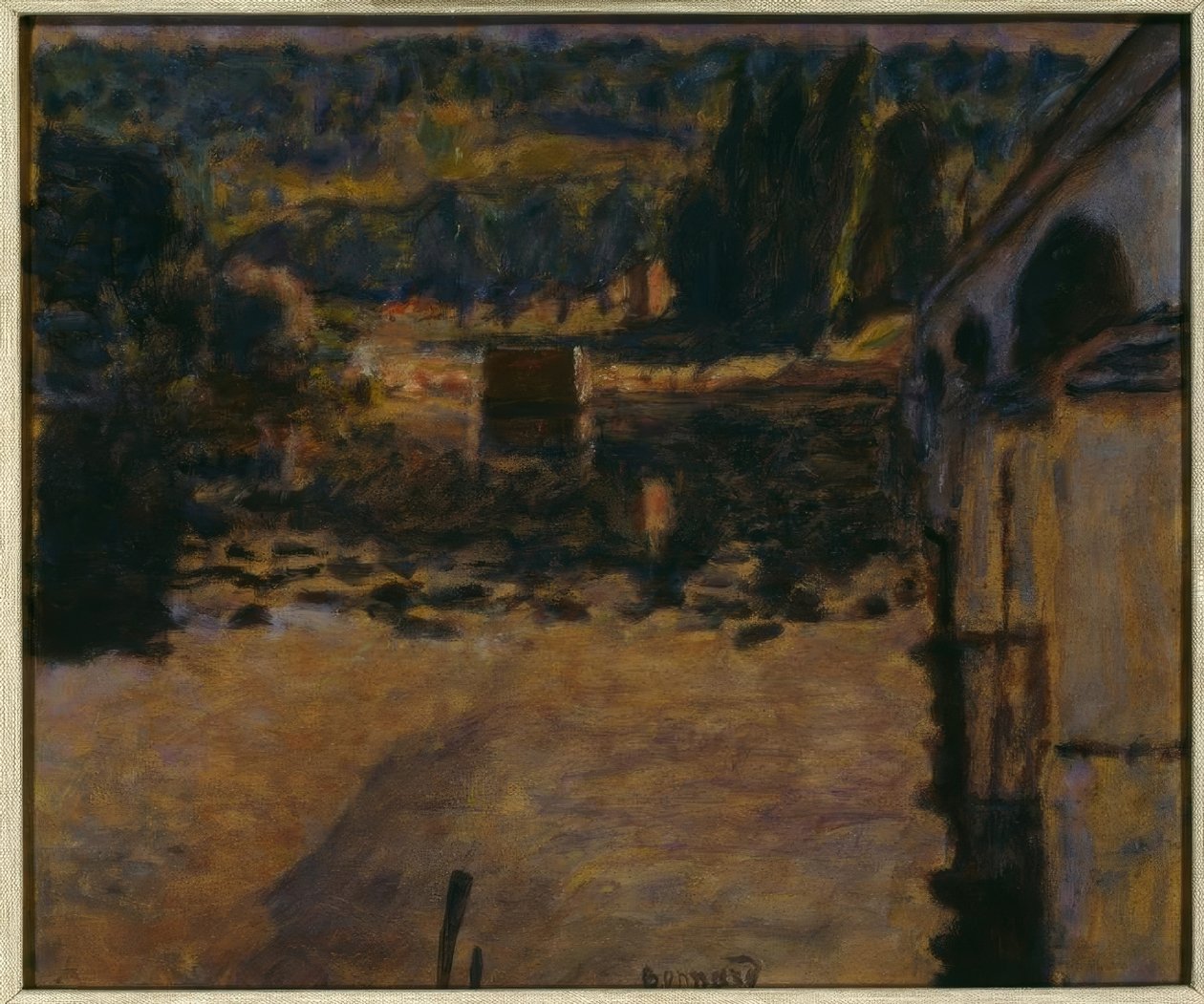 De brug in Vernon door Pierre Bonnard