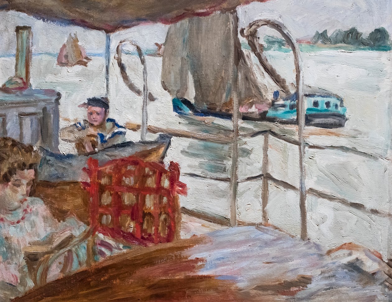 Misia Sert op het schip van Edwards, circa 1905 (olieverf op doek) door Pierre Bonnard