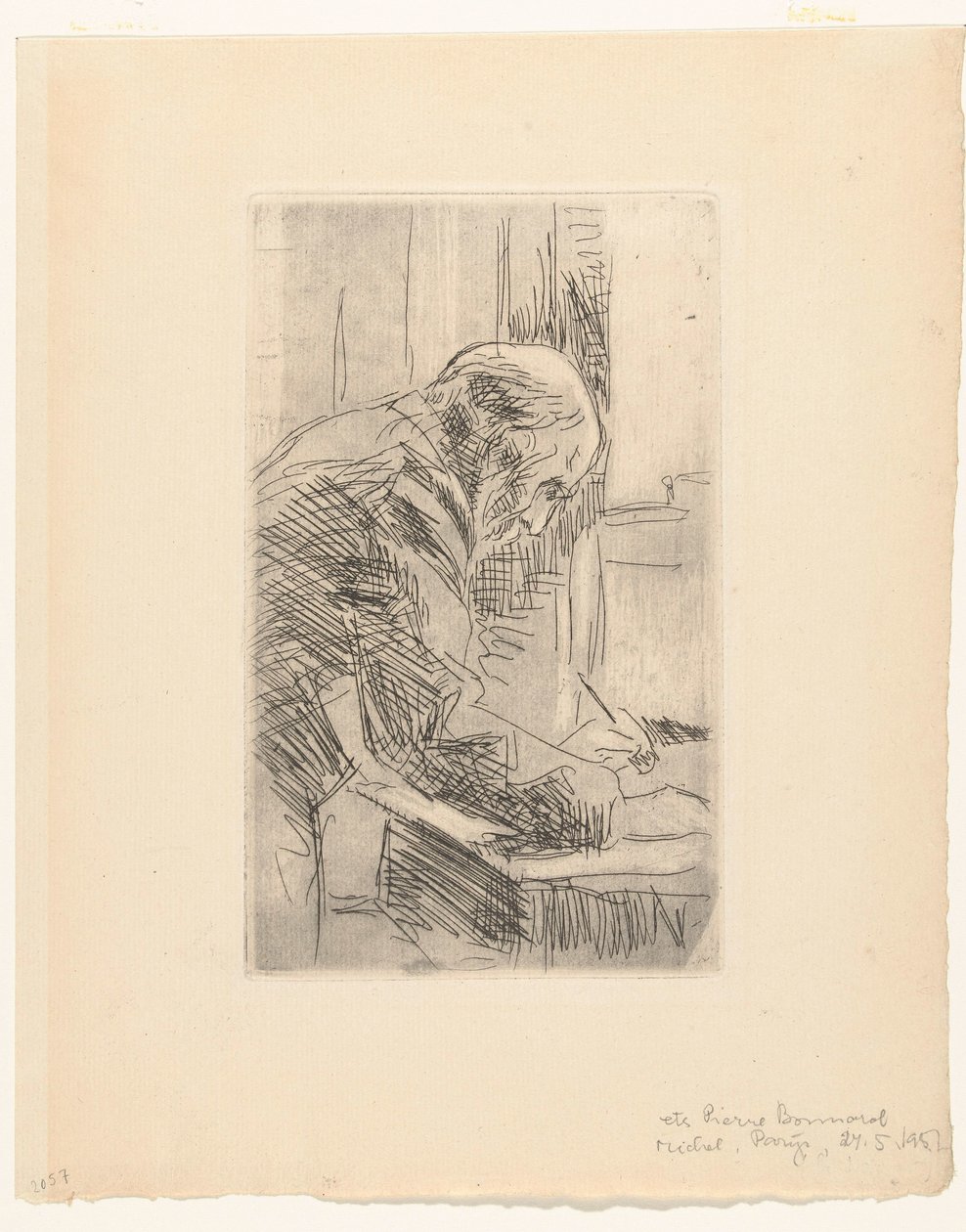 Portret van de kunstenaar Edouard Vuillard door Pierre Bonnard