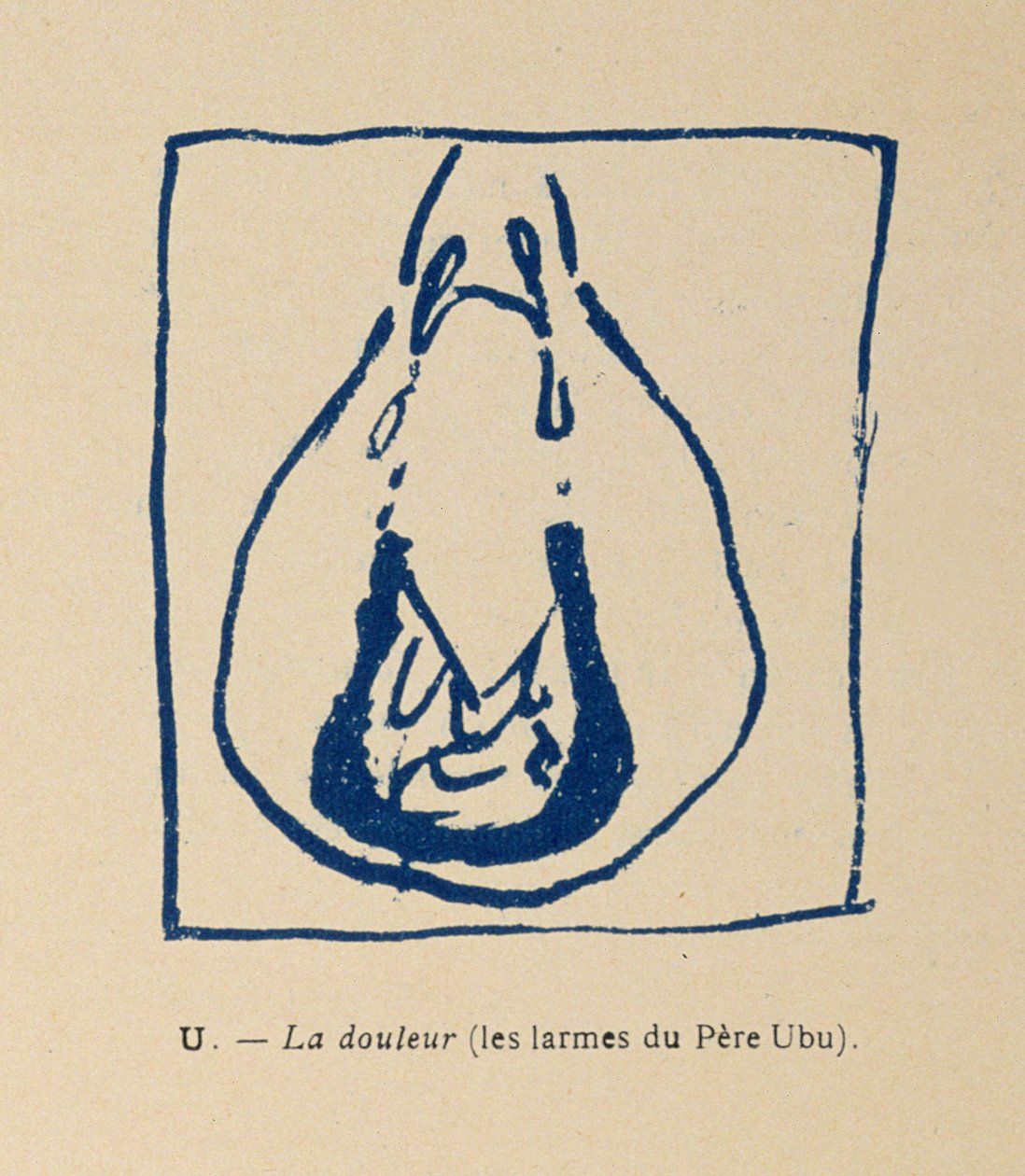 Verdriet - Tranen van Pere Ubu, uit het Alfabet van Pere Ubu door Pierre Bonnard