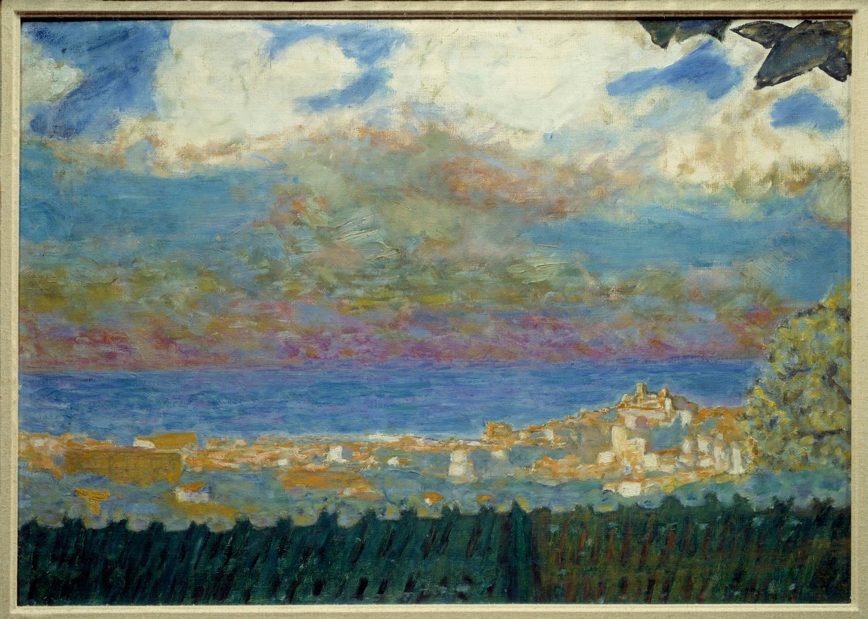 Stormlucht boven Cannes Schilderij door Pierre Bonnard - 1945 door Pierre Bonnard
