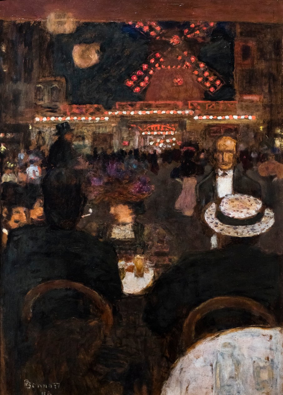 De Moulin Rouge of Place Blanche (Café Terras) door Pierre Bonnard
