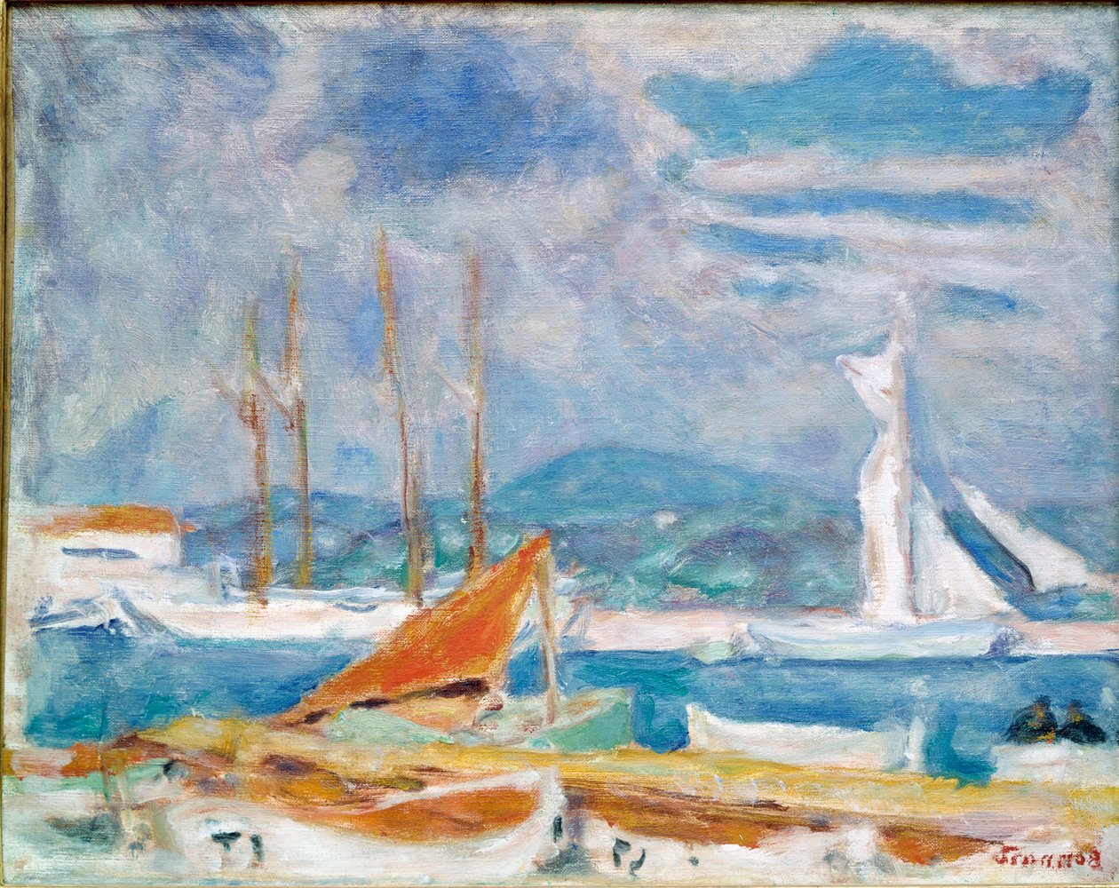 De haven van Saint Tropez door Pierre Bonnard