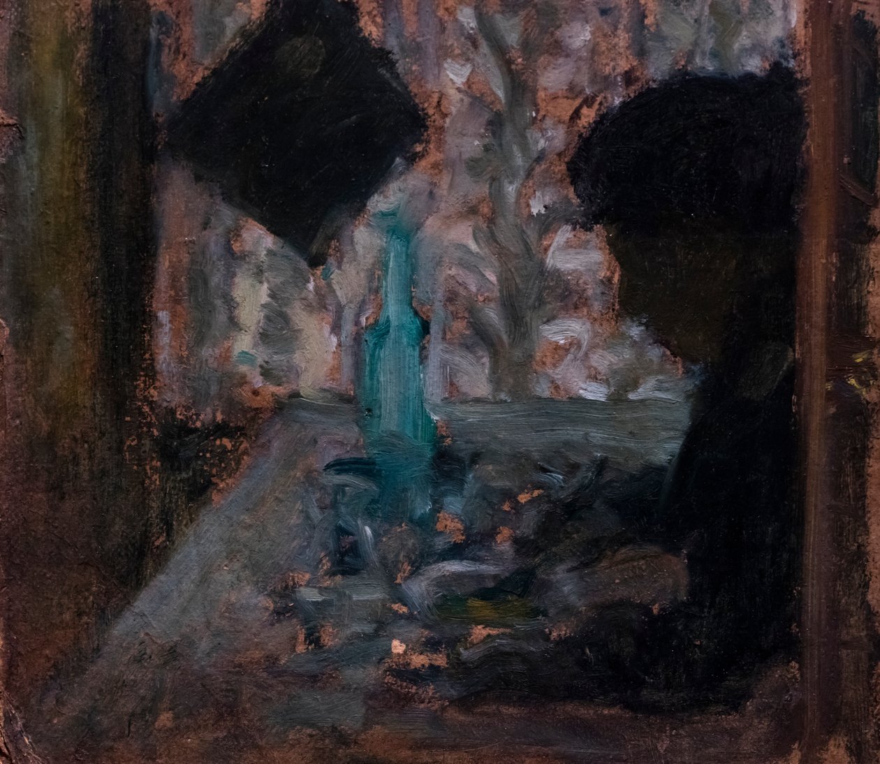 Vrouw in een interieur, ca. 1895 (olieverf op karton) door Pierre Bonnard