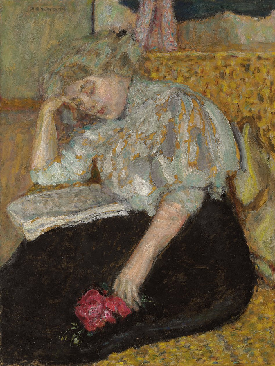Vrouw met roos; Femme à la rose, 1908 door Pierre Bonnard