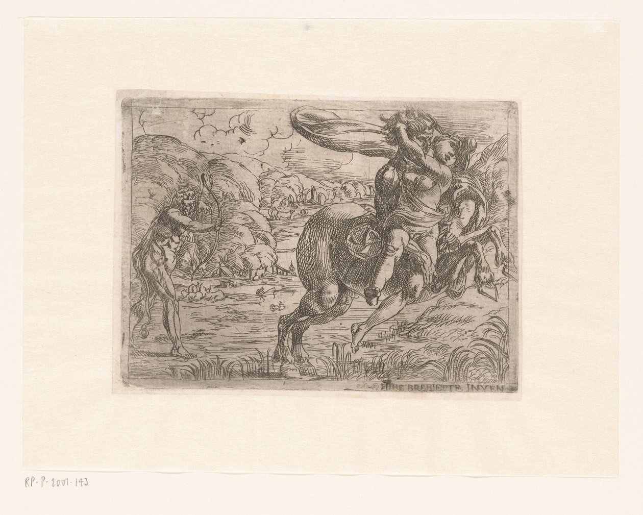 Hercules redt Deïanira van Nessus door Pierre Brebiette
