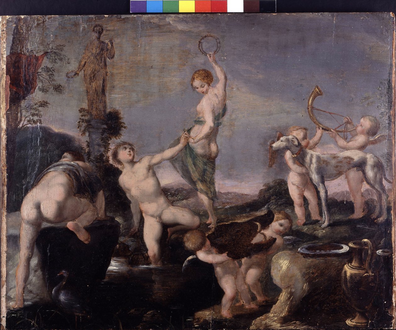 De jacht van Meleager met het wilde zwijn door Pierre Brebiette