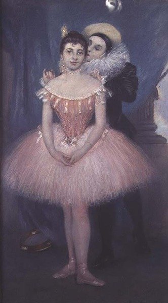 Pierrot en de Danseres door Pierre Carrier-Belleuse