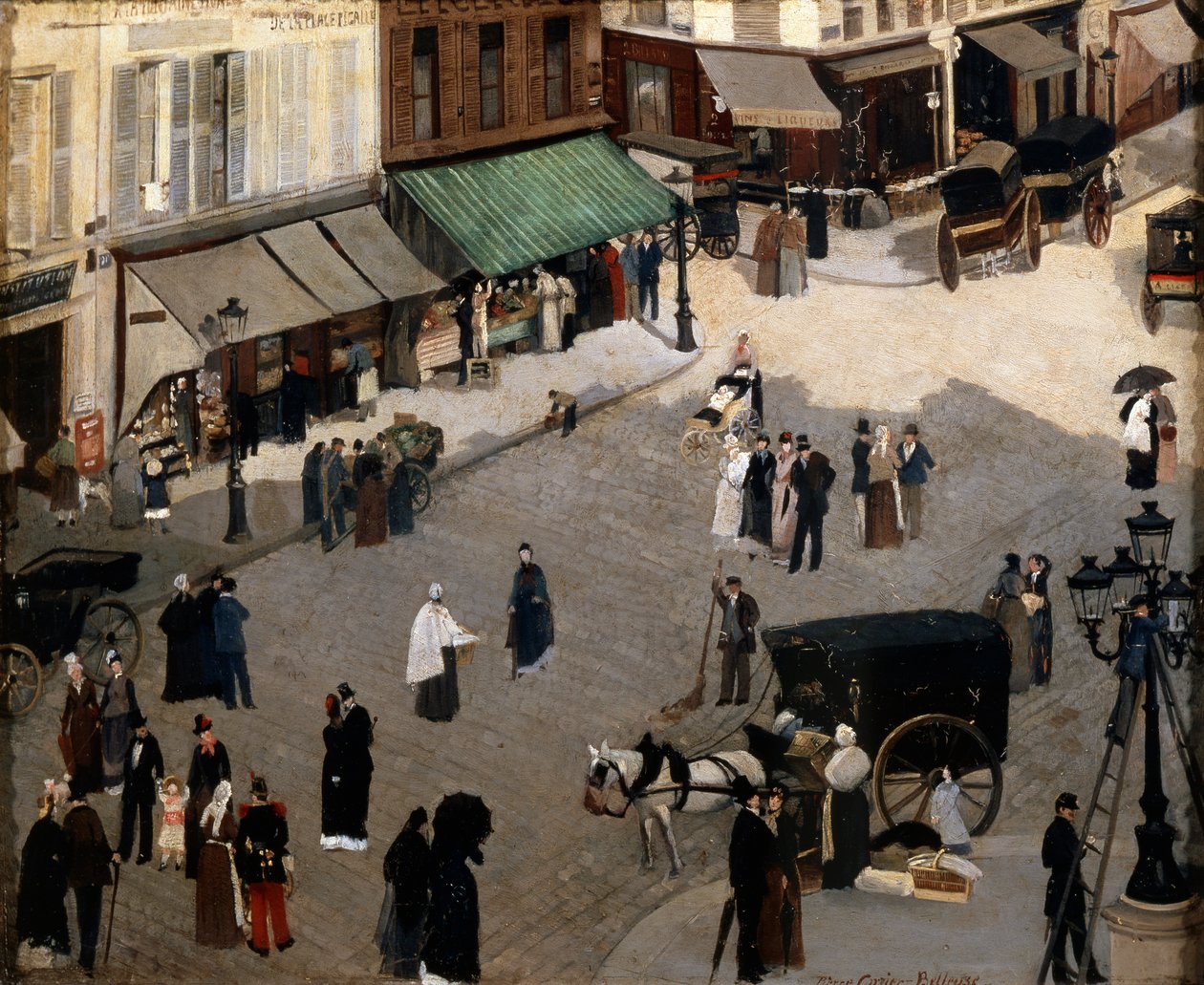 De Place Pigalle in Parijs, 1880s door Pierre Carrier Belleuse