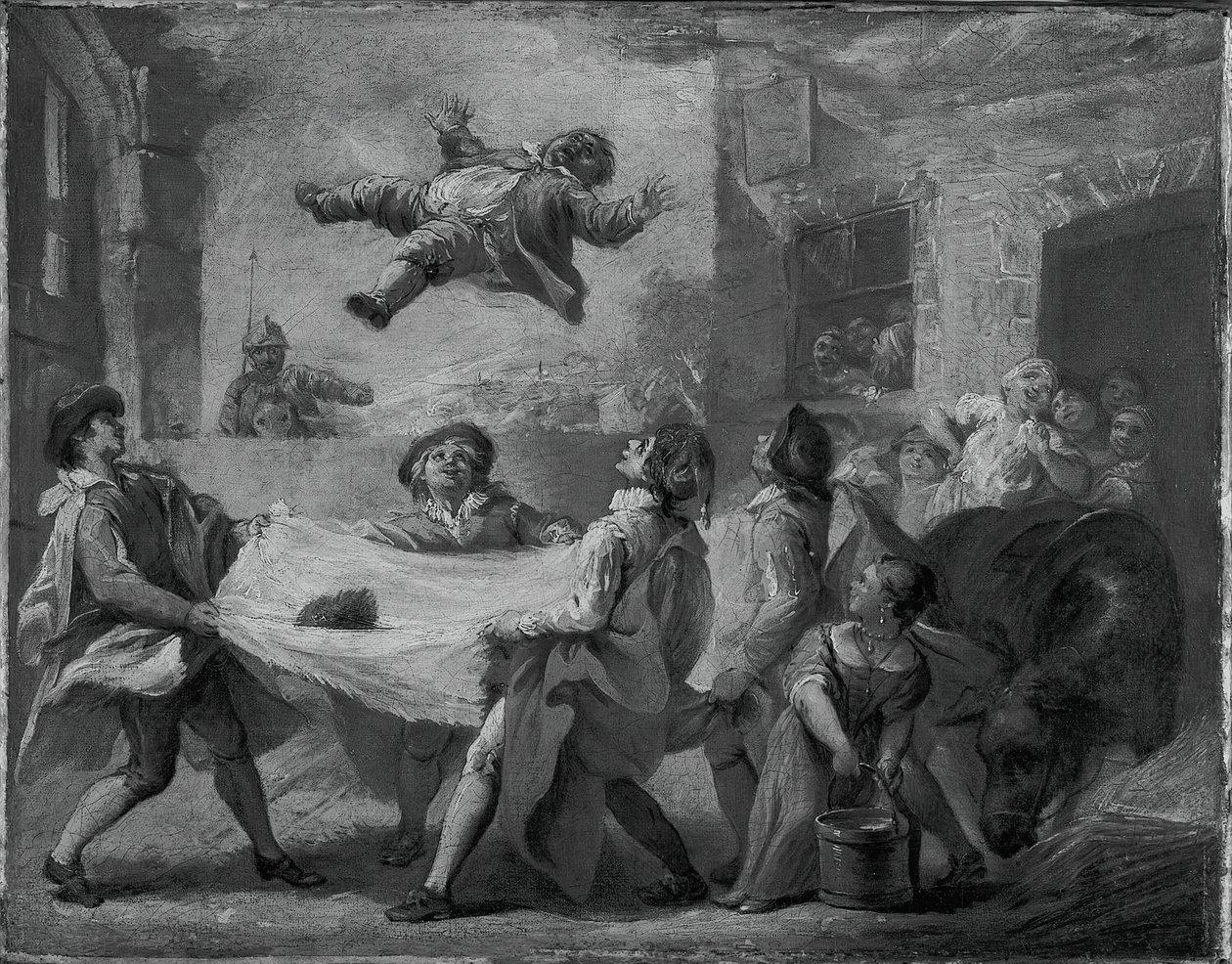 Sancho Panza Wordt in een Deken Gegooid door Pierre Charles Tremolieres