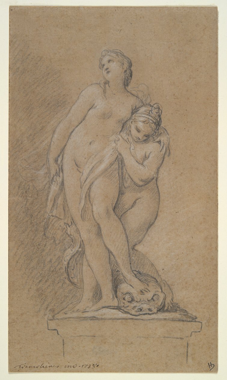 Venus ondersteund door een Nereïde door Pierre Charles Tremolieres