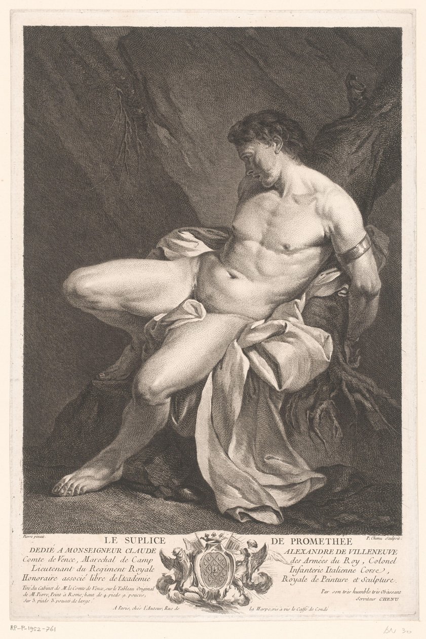Prometheus geketend door Pierre Chenu
