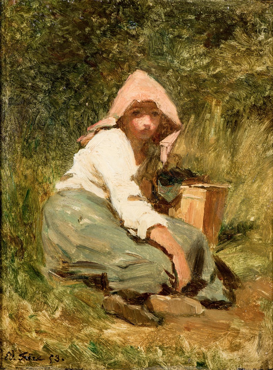 Een Meisje door Pierre Edouard Frere