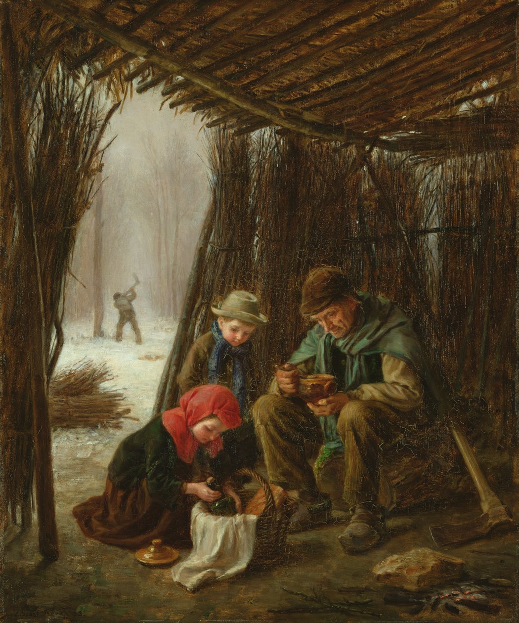 De maaltijd van de houthakker door Pierre Edouard Frere