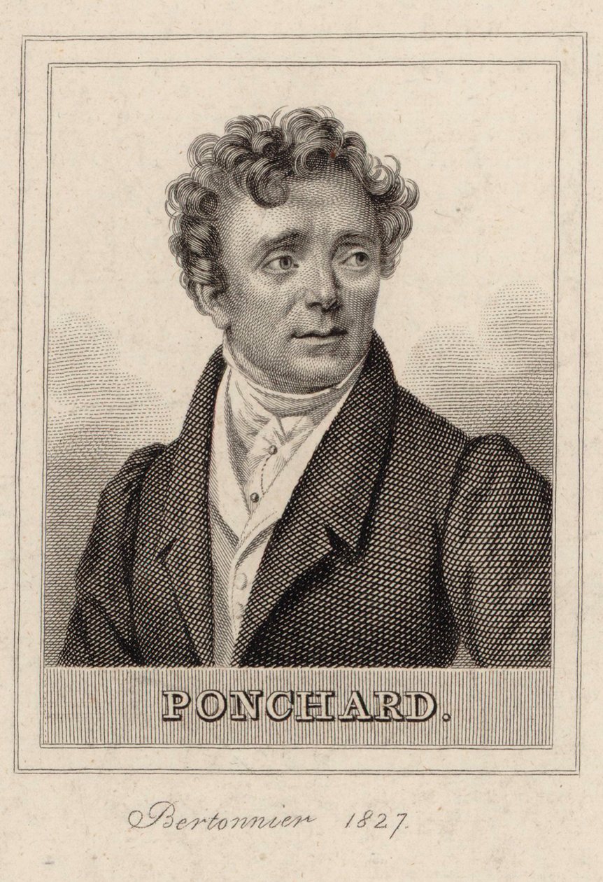 Portret van de operazanger Louis Antoine Eléonore Ponchard door Pierre François Bertonnier