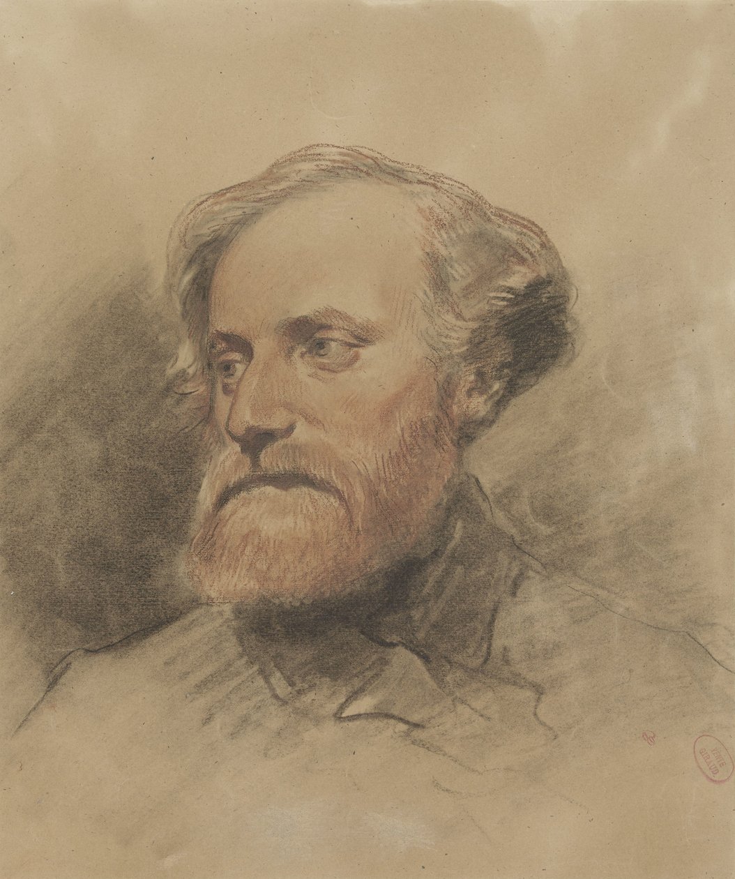 Portret van de schilder Alexandre Gabriel Decamps door Pierre François Eugène Giraud