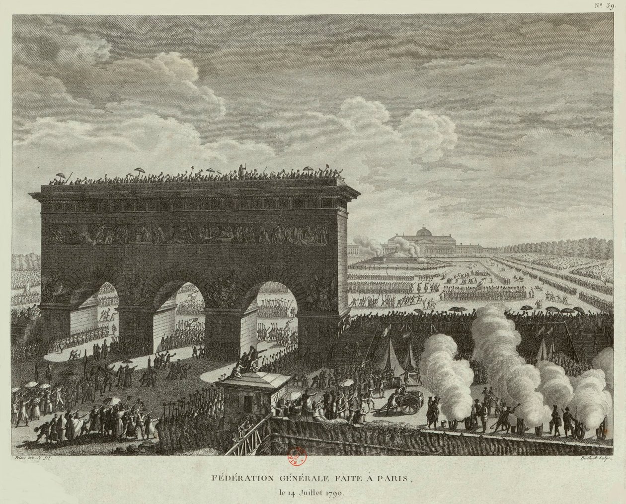 Algemene Federatie gehouden in Parijs op 14 juli 1790 door Pierre Gabriel Berthault