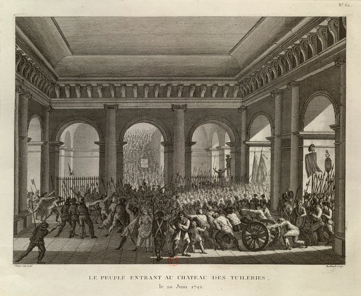 De mensen die het Tuilerieënpaleis binnengaan door Pierre Gabriel Berthault
