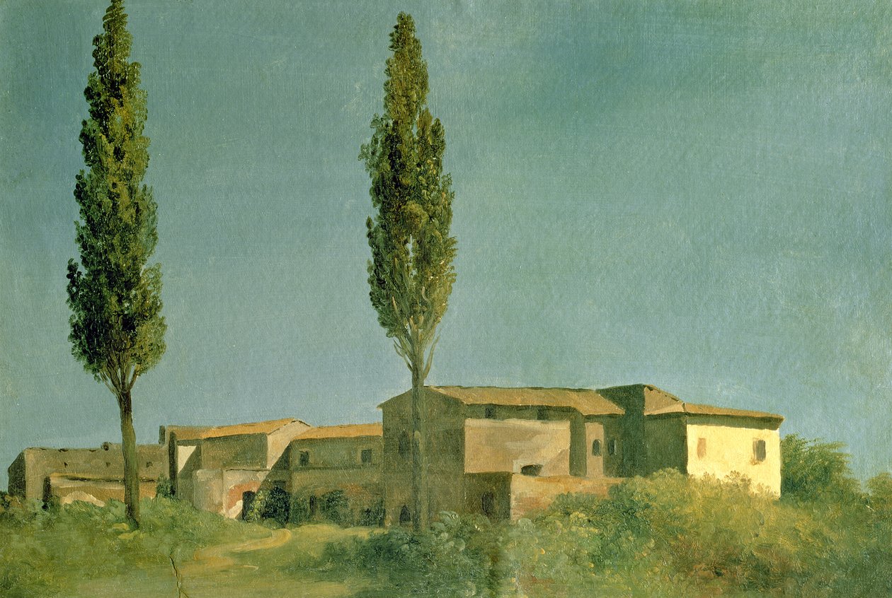 Bij de Villa Farnese: De Twee Populieren, c.1777 door Pierre Henri de Valenciennes